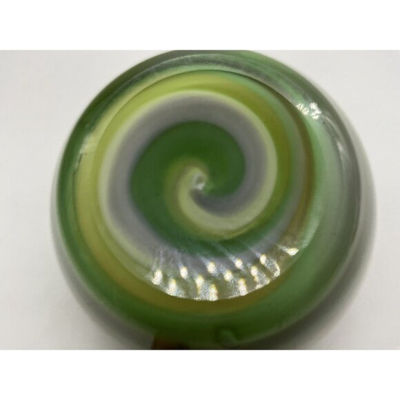 Art Glass Apple Figurine Vintage 1960's Made in Japan Green,Yellow,Orange Swirl - Picture 13 of 16